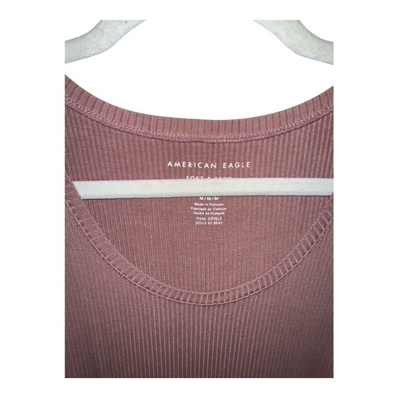 American Eagle Mauve Soft & Sexy Ribbed Swing Tank, Medium - Picture 4 of 8